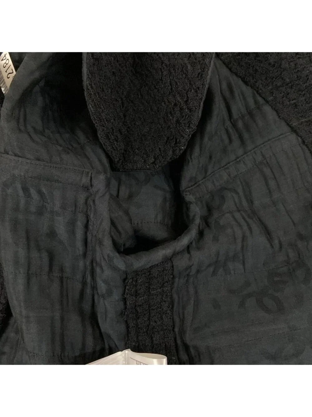 Chanel Jacket S Black Three Quarter Sleeve Fantasytweed Roundcolor Lion Button
